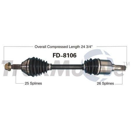 Surtrack Axle Cv Axle Shaft, Fd-8106 FD-8106